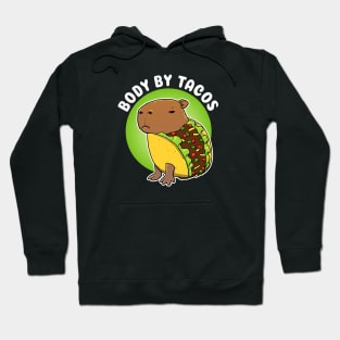 Body by tacos Cartoon Capybara Taco Hoodie